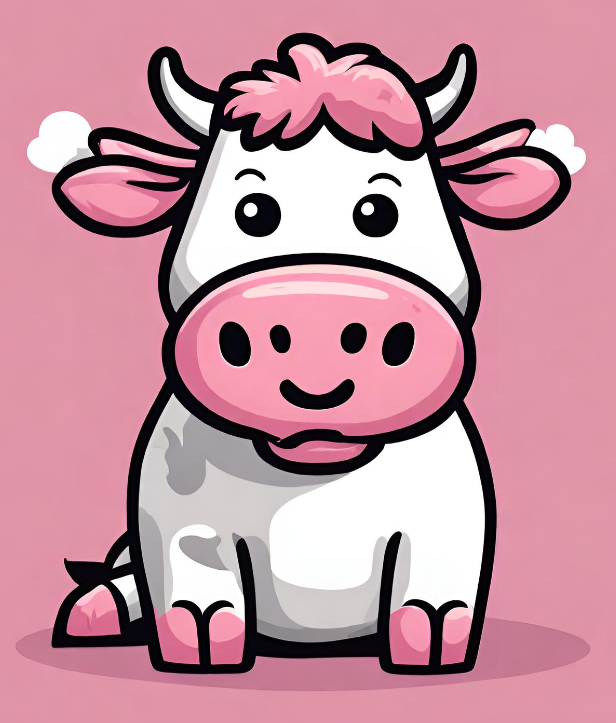 A Cartoon Cow
